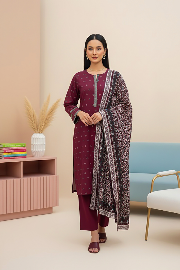 3 Piece - Printed Premium Khaddar - V5 - 09