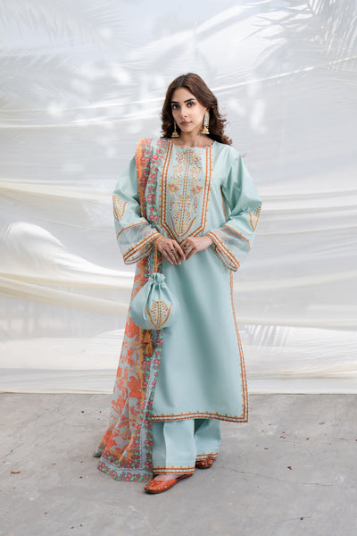 3 Piece - Embroidered Lawn Suit - MKV2-5