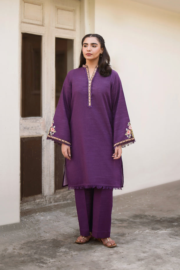 2 Piece - Embroidered Khaddar Suit - LR-05