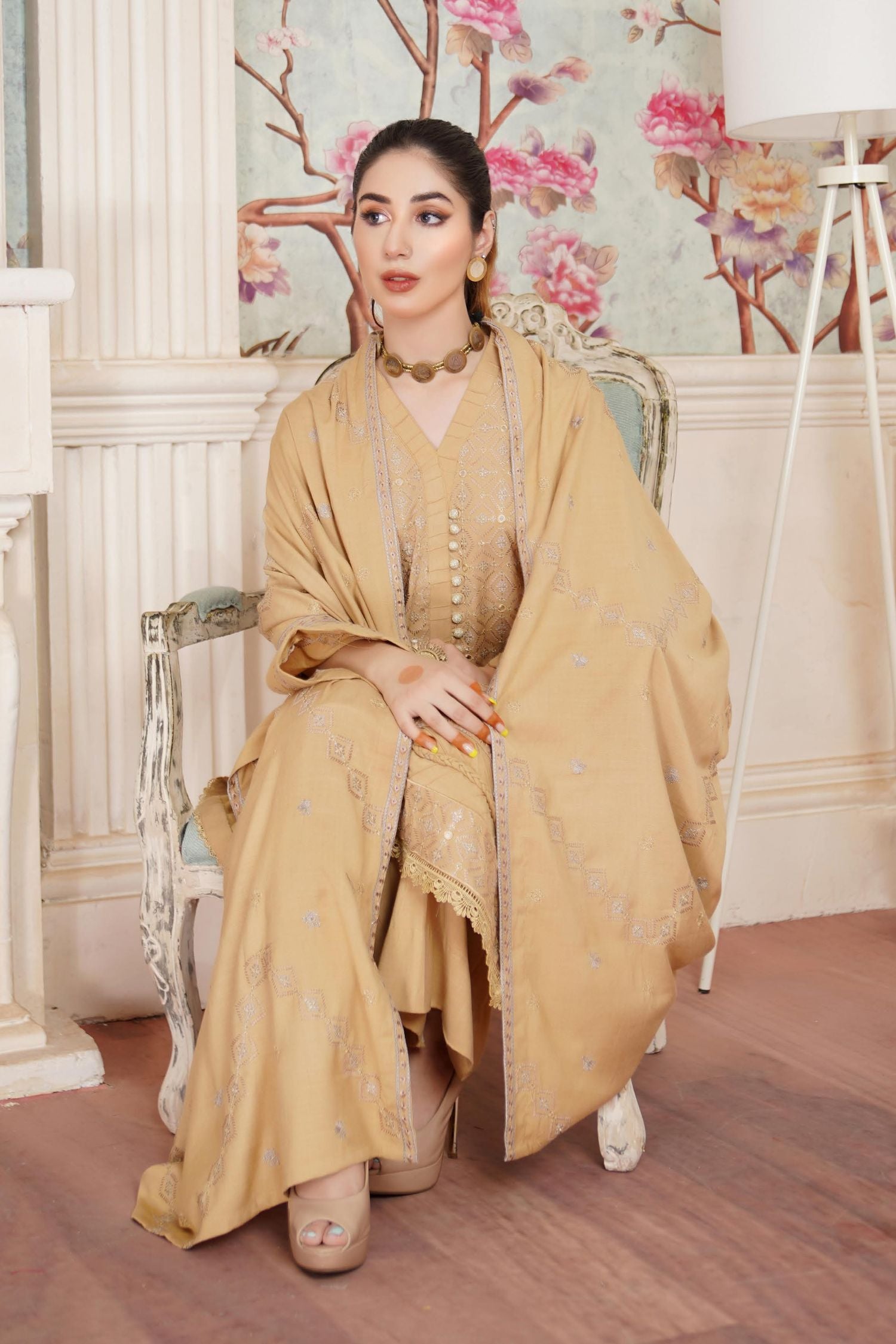 Embroidered Dhanak – 02