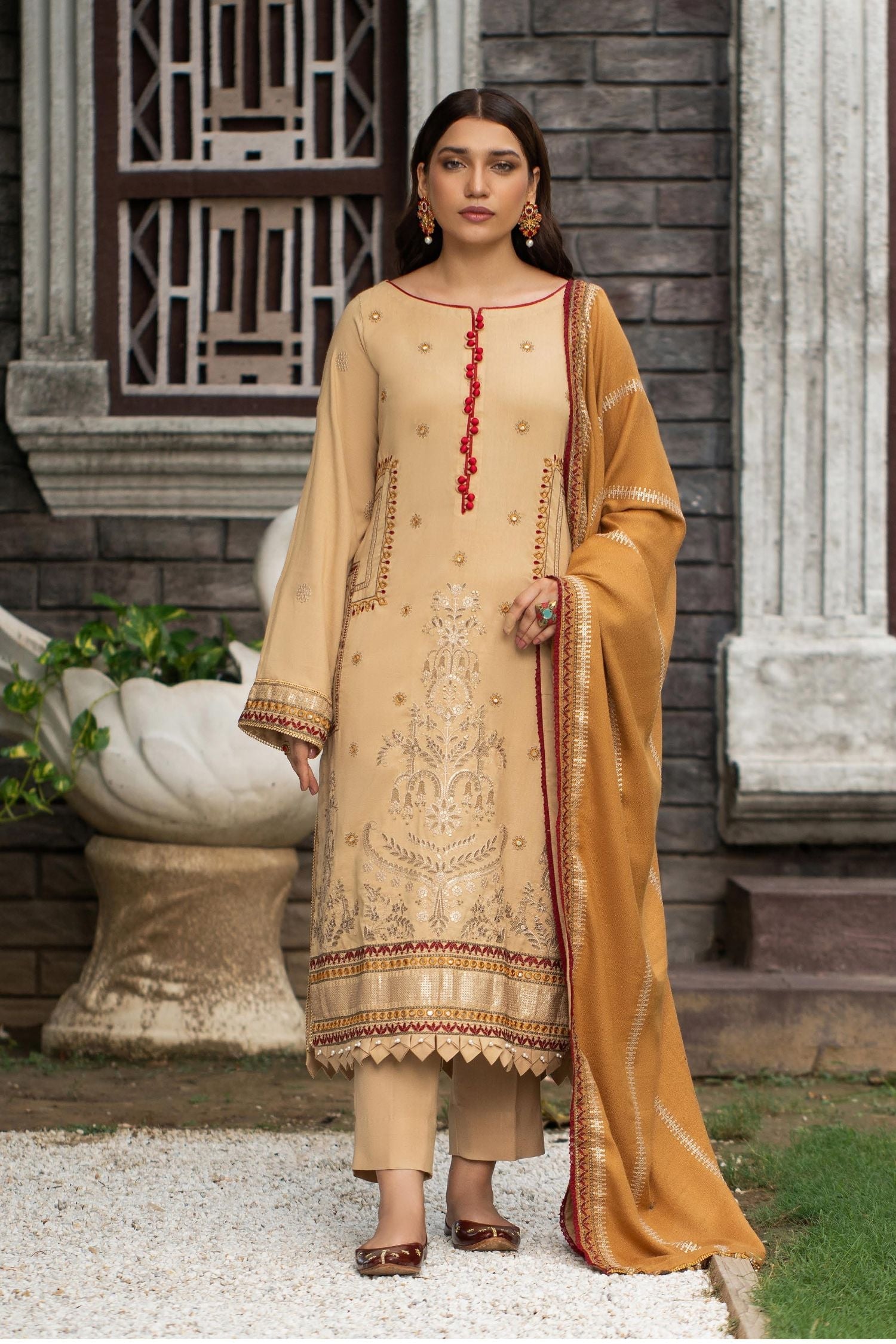 Embroidered – Dhanak – D03