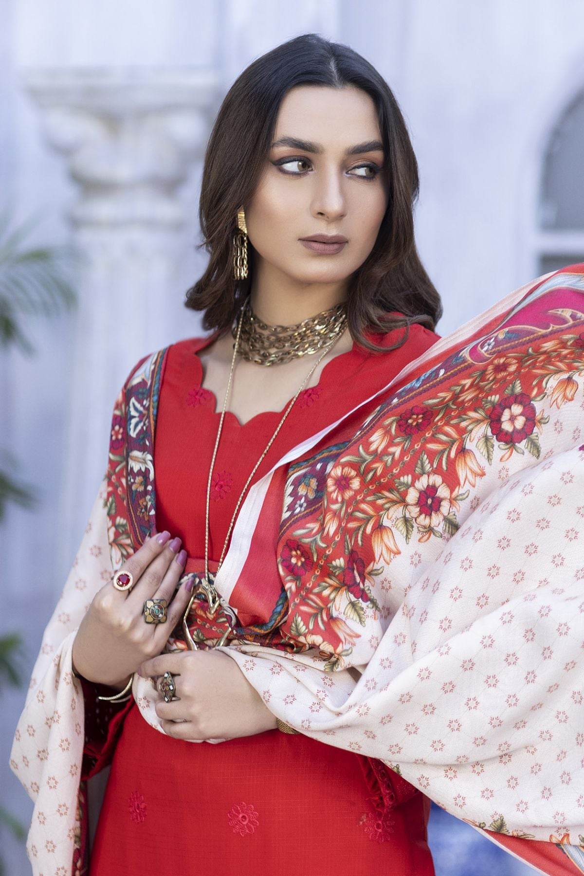 Embroidered – Dhanak – D04