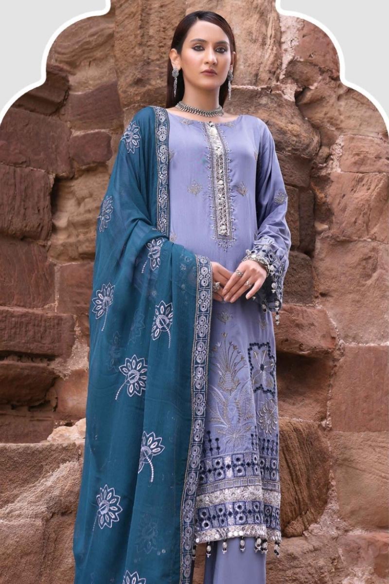 3PC Embroidered – Viscose – D01
